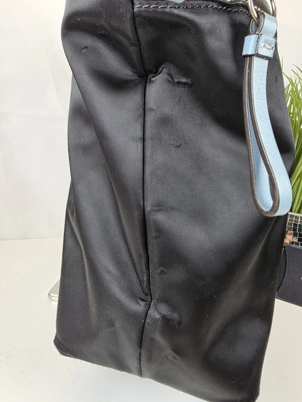 Coach Hampton Black Nylon Shoulder Tote Bag